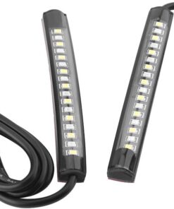 Keenso 17 Pcs Universal Flexible SMD LED Strip Lights 2 X 12V Car Brake Lights Turn Tail Light Strip Light For Motorcycle Bike ATV Car RV