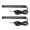 2pcs 12V Sequential Amber LED Fork Strips Dynamic Turn Signal Lights