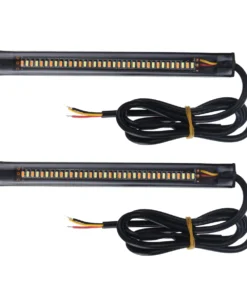 2pcs 12V Sequential Amber LED Fork Strips Dynamic Turn Signal Lights