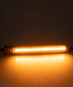 2x Universal LED Motorcycle Turn Signal Light Amber Flasher Ring Fork Strip Lamp
